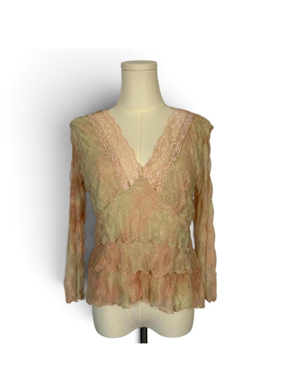 Unbranded Women's Pink and Cream Blous